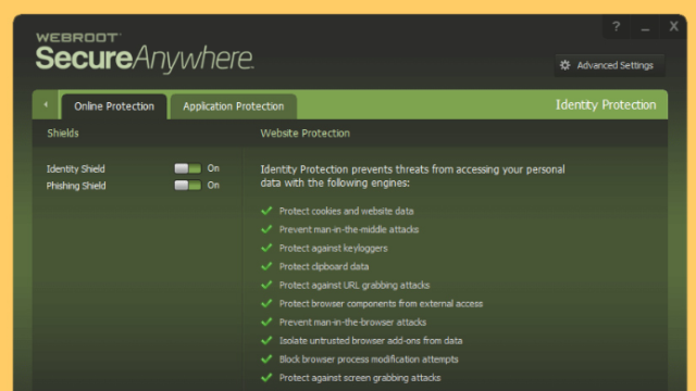 Webroot SecureAnywhere Internet Security for Windows 11, 10 Screenshot 1
