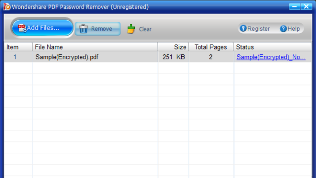 Wondershare PDF Password Remover for Windows 11, 10 Screenshot 1