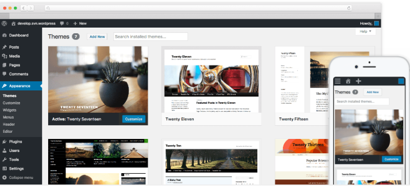 WordPress Screenshot