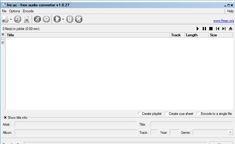 freac - free audio converter Screenshot 1