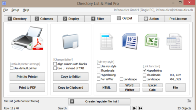 Directory List & Print for Windows 10 Screenshot 2