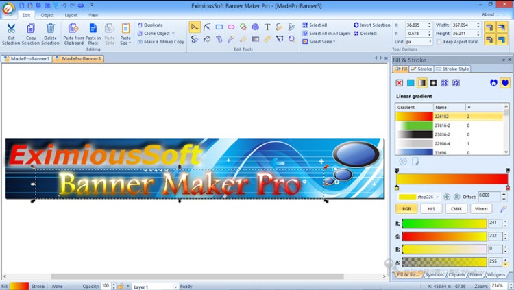 EximiousSoft Business Card Designer Screenshot