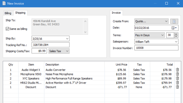 Express Invoice for Windows 11, 10 Screenshot 2