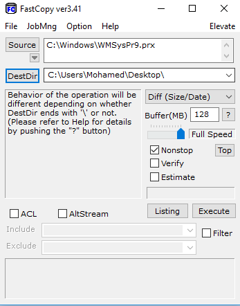 FastCopy Screenshot