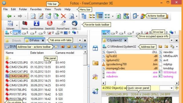 FreeCommander XE for Windows 11, 10 Screenshot 2