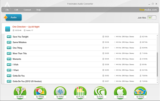 Freemake Audio Converter for Windows 11, 10 Screenshot 1