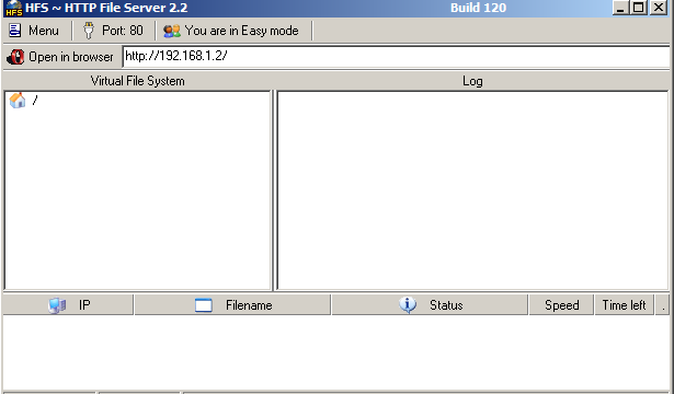 HFS – Http File Server for Windows 11, 10 Screenshot 1