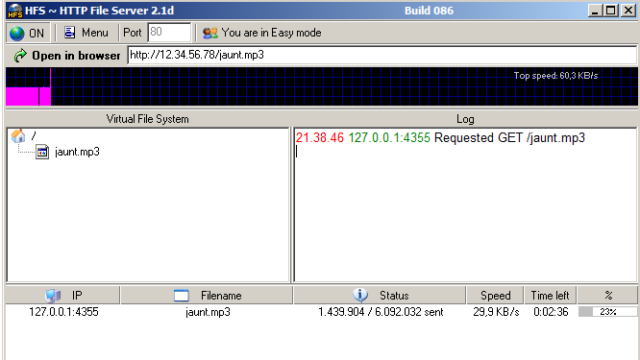 HFS – Http File Server for Windows 10 Screenshot 2