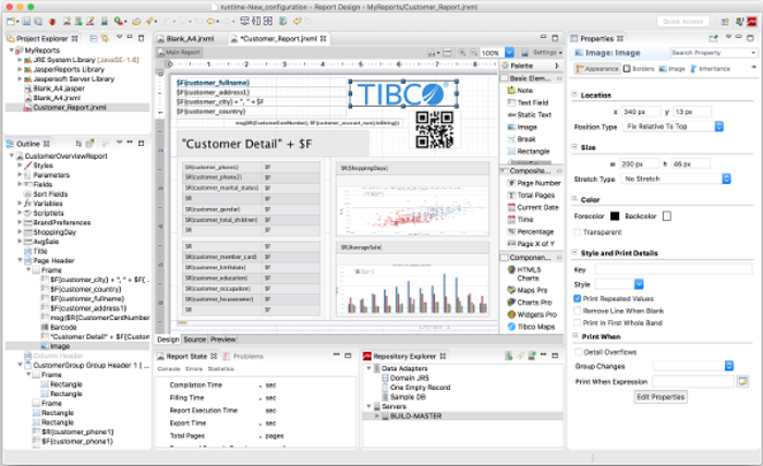 Jaspersoft Studio Screenshot