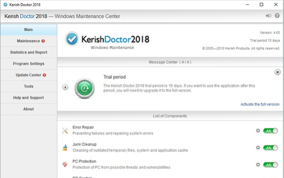 Kerish Doctor for Windows 10 Screenshot 1