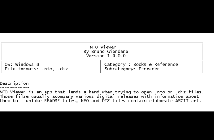 NFO Viewer Screenshot