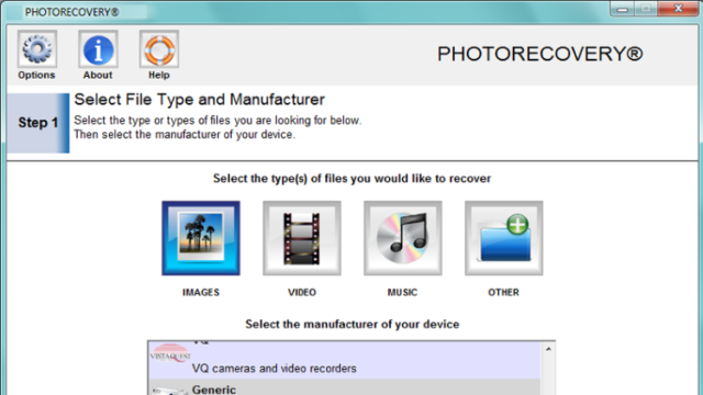 PHOTORECOVERY for Windows 10 Screenshot 2