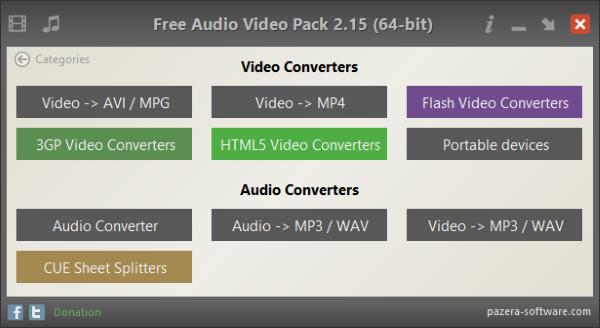 Pazera Free Audio Video Pack for Windows 11, 10 Screenshot 1