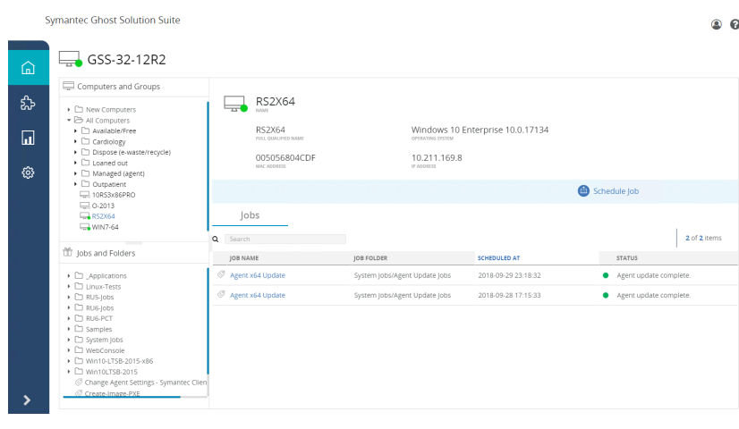 Symantec Ghost Solution Suite Screenshot