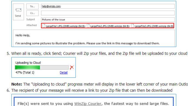 WinZip Courier for Windows 11, 10 Screenshot 2