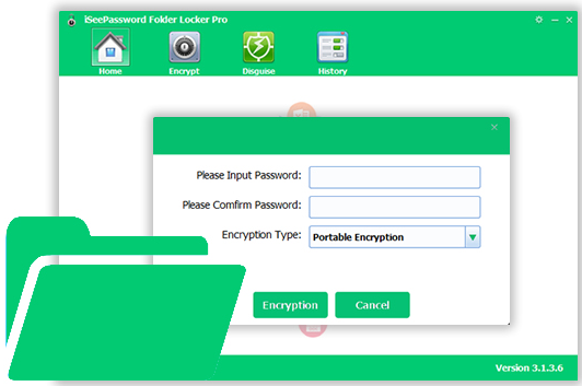 iSeePassword Folder Locker for Windows 11, 10 Screenshot 1