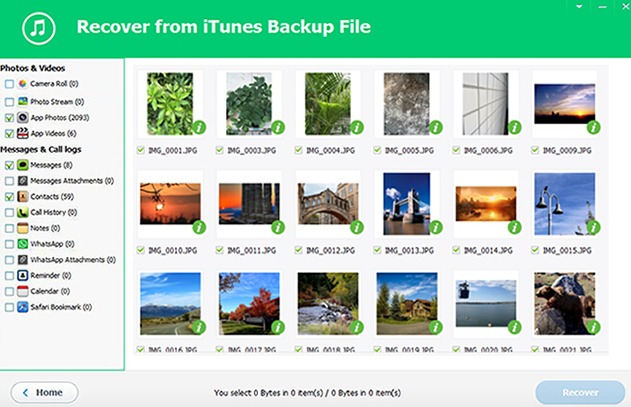 iSeePassword iTunes Backup Extractor Screenshot