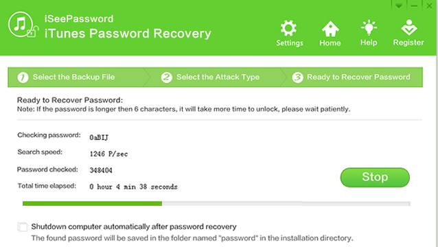 iSeePassword iTunes Password Recovery for Windows 10 Screenshot 1