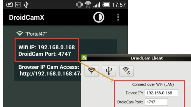 DroidCam PC Client for Windows 11, 10 Screenshot 1