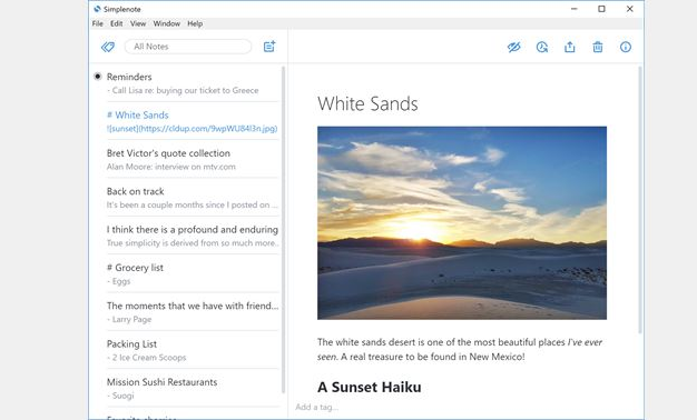Simplenote Screenshot 2