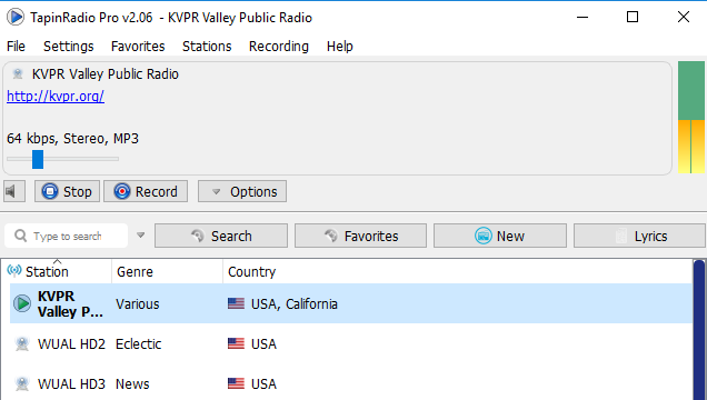 TapinRadio for Windows 11, 10 Screenshot 3