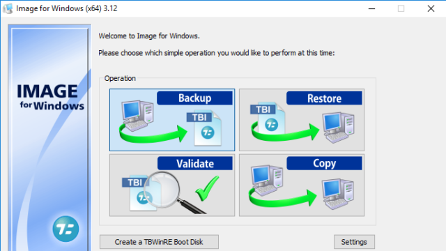 TeraByte Image for Windows 11, 10 Screenshot 1