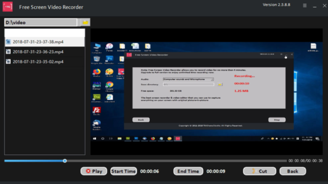 7thShare Screen Video Recorder for Windows 10 Screenshot 3