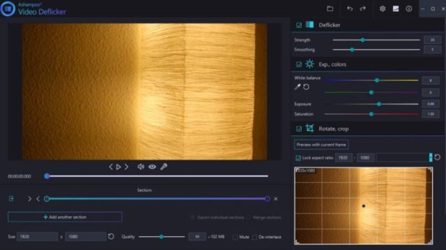 Ashampoo Video Deflicker for Windows 11, 10 Screenshot 1