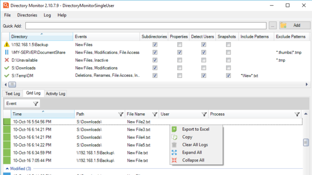 Directory Monitor for Windows 10 Screenshot 2