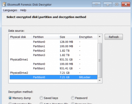 Elcomsoft Forensic Disk Decryptor for Windows 11, 10 Screenshot 2