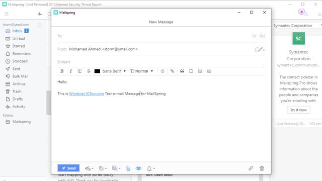 Mailspring for Windows 10 Screenshot 2