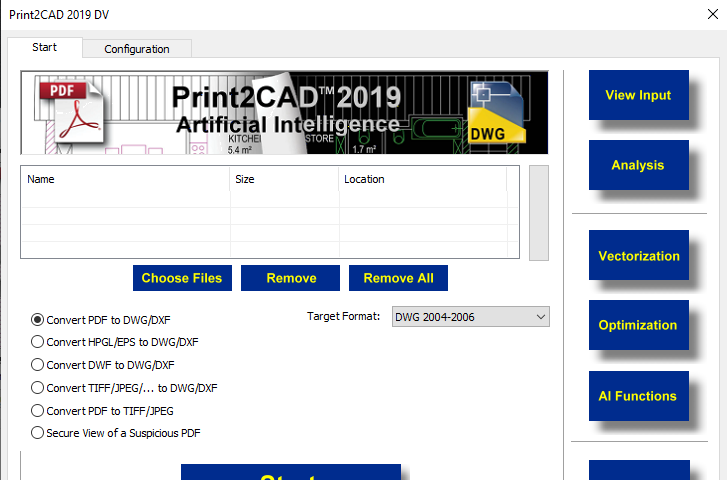 Print2CAD Screenshot