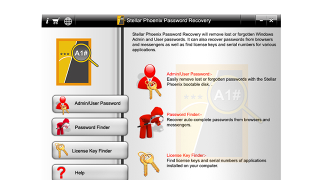 Stellar Password Recovery for Windows 11, 10 Screenshot 1