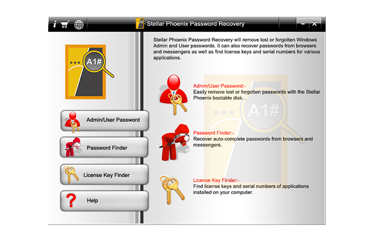 Stellar Password Recovery Screenshot 1