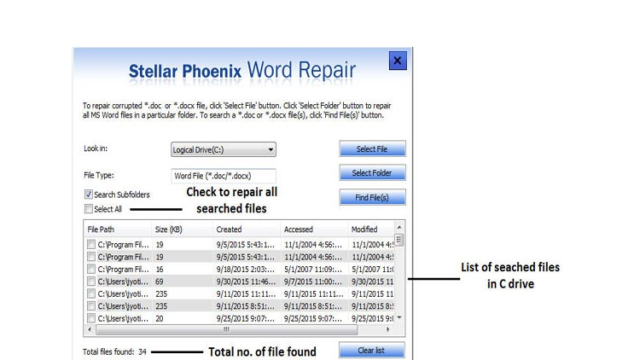 Stellar Repair for Word for Windows 11, 10 Screenshot 2