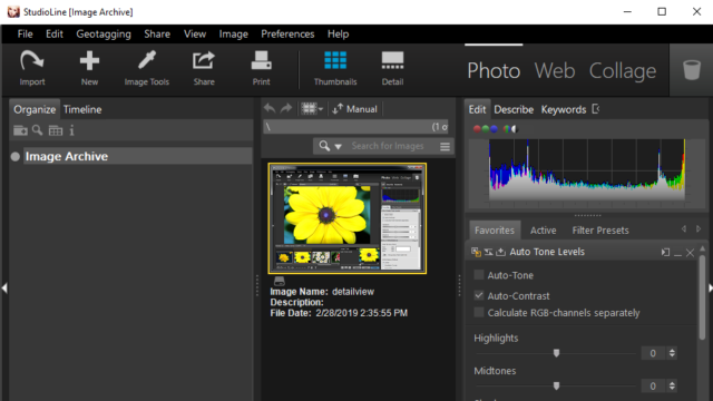 StudioLine Photo for Windows 11, 10 Screenshot 1