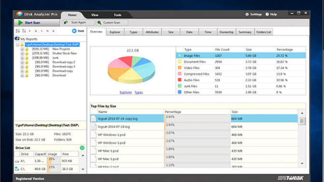 Systweak Disk Analyzer Pro for Windows 11, 10 Screenshot 1
