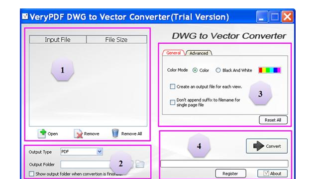 VeryPDF DWG to Vector Converter for Windows 11, 10 Screenshot 1