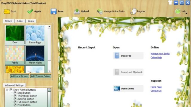VeryPDF Flipbook Maker for Windows 11, 10 Screenshot 1