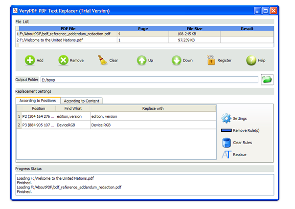 VeryPDF PDF Text Replacer Screenshot 1