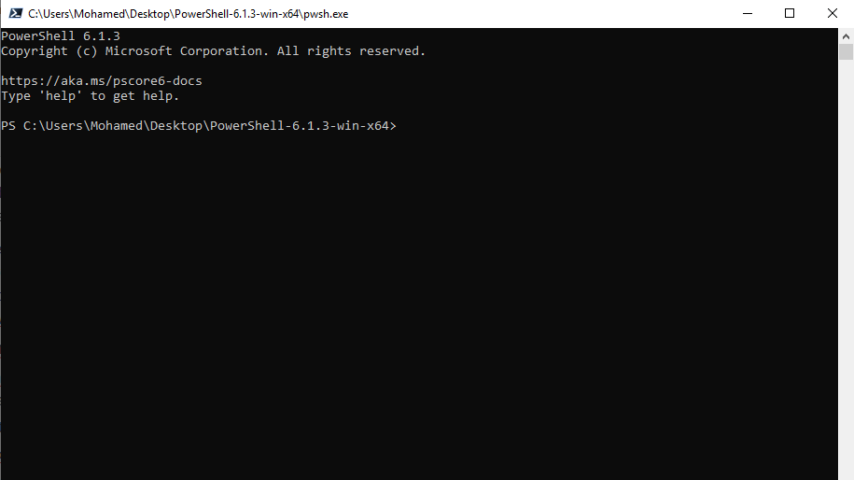 Windows PowerShell Screenshot