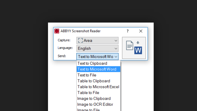 ABBYY Screenshot Reader for Windows 10 Screenshot 1