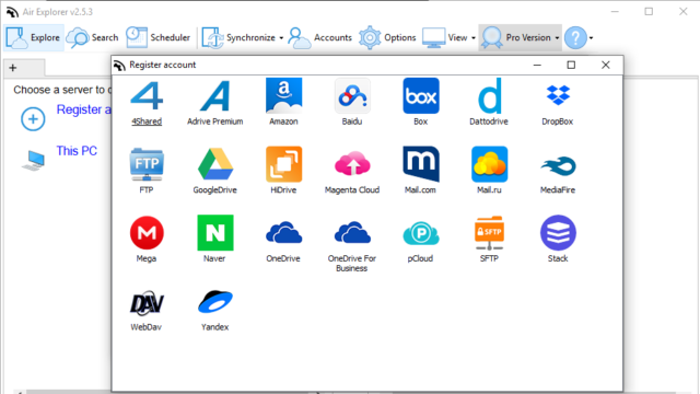 Air Explorer for Windows 10 Screenshot 1