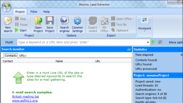 Atomic Lead Extractor for Windows 11, 10 Screenshot 1