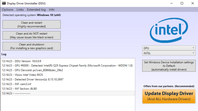 Display Driver Uninstaller for Windows 11, 10 Screenshot 1