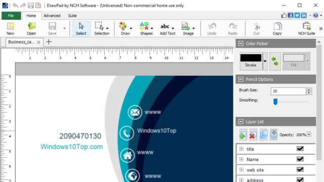 DrawPad Graphic Editor for Windows 10 Screenshot 1