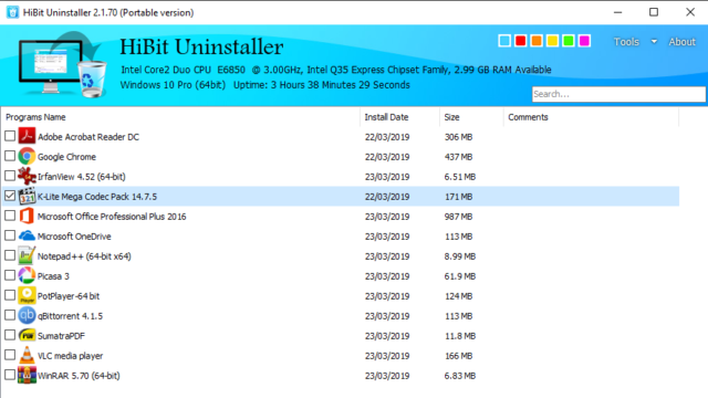 HiBit Uninstaller for Windows 10 Screenshot 1