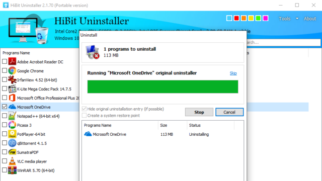 HiBit Uninstaller for Windows 10 Screenshot 2