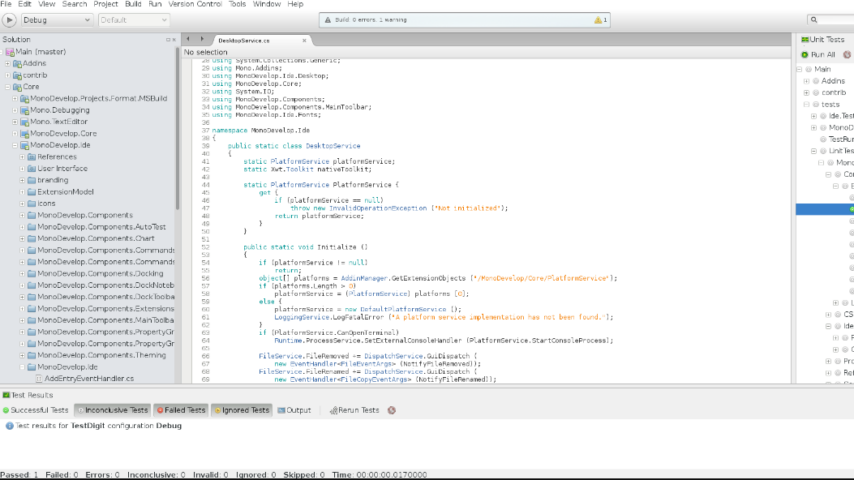 MonoDevelop Screenshot