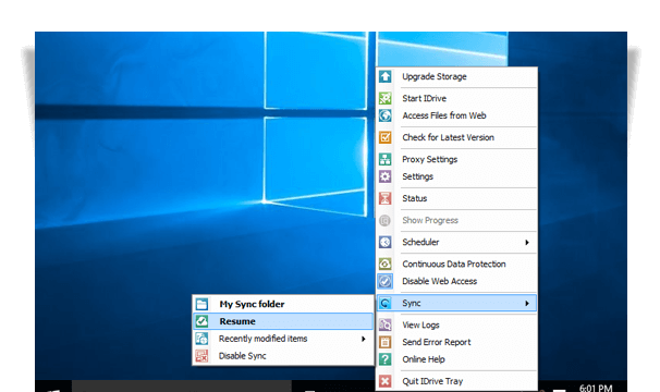 IDrive App for Windows 10 Screenshot 3